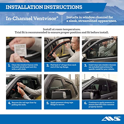 Auto Vent Shade 194531 inChannel Vent Visor Side Window Deflector, 4