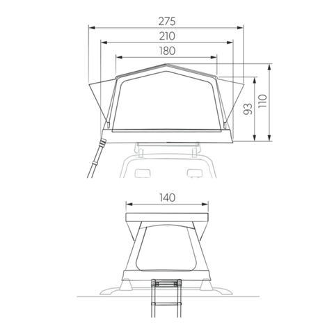 Dometic 9120002265 TRT 140 AIR - ROOF TOP TENT