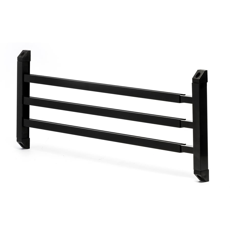 Camco 43976 Screen Door Push Bar Single Bar Style Black Aluminum Bar With Molded Handles With Installation Hardware
