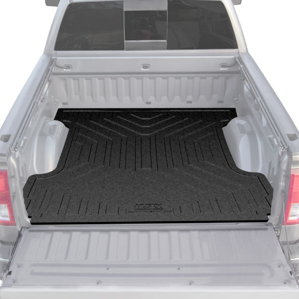 Husky Liner 16007 Bed Mat Direct-Fit Without Raised Edges Black Rubber Tailgate 