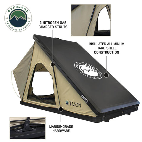 OVERLAND VCL 18119935 LD TMON - CLAMSHELL ALUMINUM ROOF TENT