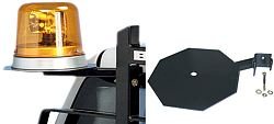 Backrack 91002 Utility Light Bracket; 10.5 in. Octagon Base; Center Mount; For Mounting Round Strobe Lights; Drivers Side; For Backrack Truck Bed Racks;
