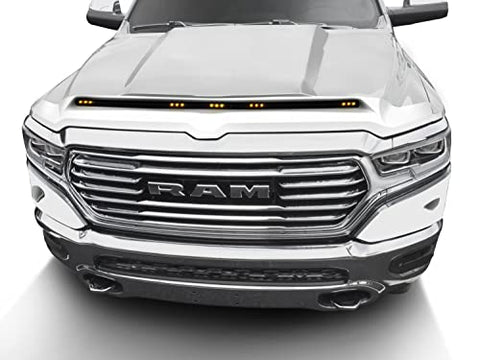 Auto Ventshade [AVS] Aeroskin Lightshield Hood Protector - Color Match | Low Profile, Ivory Pearl Tri-Coat, 1 pc | 753163-PWD | Fits 2019-2022 RAM 1500 (Excludes Rebel & TRX Models)