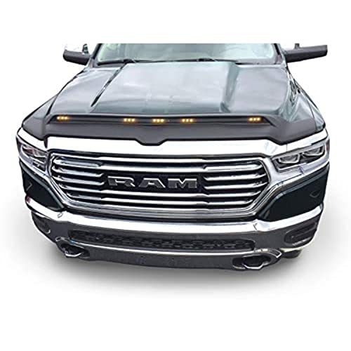 Auto Ventshade [AVS] Aeroskin Lightshield Hood Protector | Low Profile, Black, 1 pc | 753189 | Fits 2019-2022 RAM 2500/3500