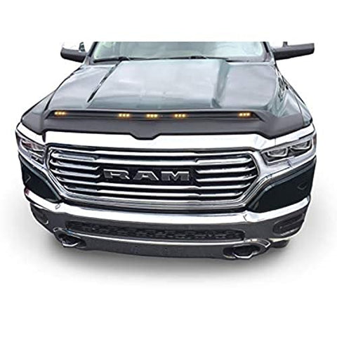 Auto Ventshade [AVS] Aeroskin Lightshield Hood Protector | Low Profile, Black, 1 pc | 753189 | Fits 2019-2022 RAM 2500/3500