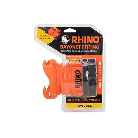 Camco 39783 RhinoFLEX RV Bayonet Fitting with Locking Ring