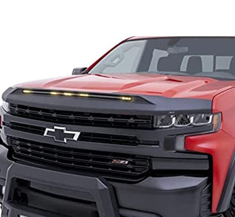 Auto Ventshade [AVS] Aeroskin Lightshield Hood Protector - Color Match | Low Profile, Onyx Black, 1 pc | 753167-GBA | Fits 2019-2023 GMC Sierra 1500