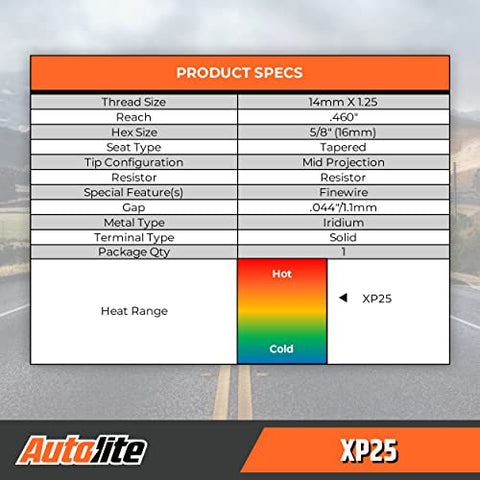 Autolite XP25 Iridium XP Spark Plug