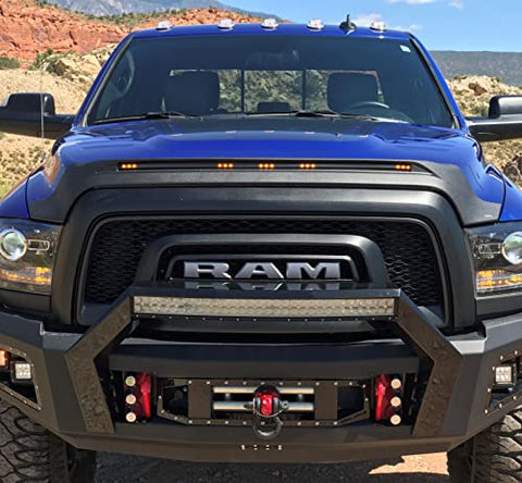 Auto Ventshade [AVS] Aeroskin Lightshield Hood Protector | Low Profile, Black, 1 pc | 753189 | Fits 2019-2022 RAM 2500/3500