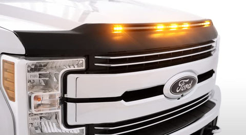 Auto Ventshade [AVS] Aeroskin Lightshield Hood Protector | 2017-2022 Ford F-250/F-350/F-450/F-550 Super Duty, Textured Black, 1 pc | 753135