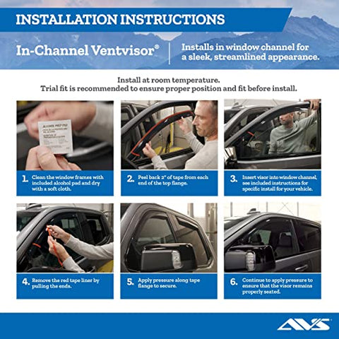 Auto Ventshade 194975 in-Channel Ventvisor Side Window Deflector
