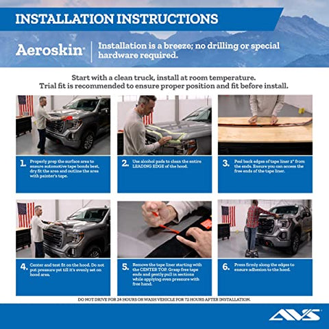 Auto Ventshade [AVS] Aeroskin Hood Protector | 2017-2020 Ford F-150 Ra ...