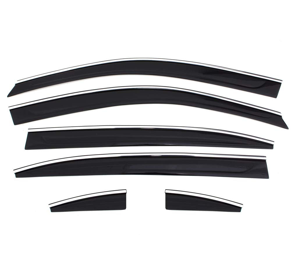 Auto Ventshade 796001 Seamless Ventvisor with Chrome Trim, 6 Piece