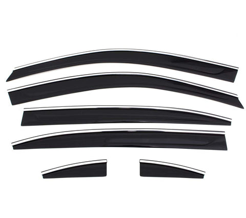 Auto Ventshade 796001 Seamless Ventvisor with Chrome Trim, 6 Piece