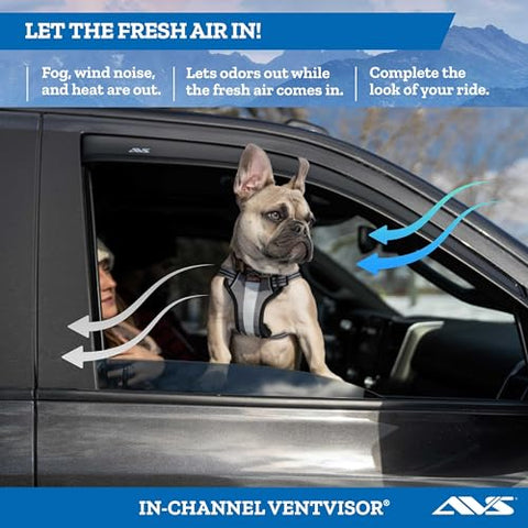 Auto Ventshade 194975 in-Channel Ventvisor Side Window Deflector