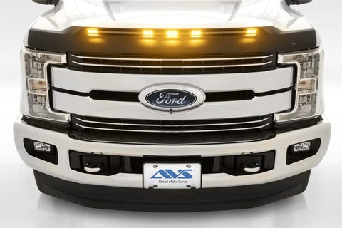 Auto Ventshade [AVS] Aeroskin Lightshield Hood Protector | 2017-2022 Ford F-250/F-350/F-450/F-550 Super Duty, Textured Black, 1 pc | 753135