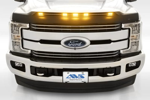 Auto Ventshade [AVS] Aeroskin Lightshield Hood Protector | 2017-2022 Ford F-250/F-350/F-450/F-550 Super Duty, Textured Black, 1 pc | 753135