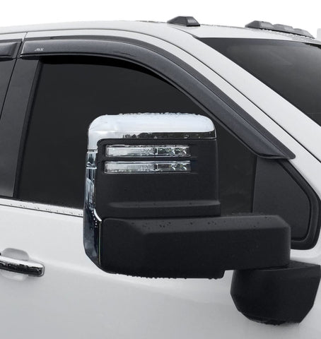 Auto Ventshade [AVS] Outside Mount Ventvisor | 2019-2024 Chevrolet/GMC Silverado/Sierra 1500, 2020-2024 Silverado/Sierra 2500 HD/3500 HD St Cab- Smoke, 2 pc. | 92446