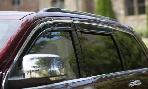 Auto Ventshade 794033 Ventvisor Low Profile Deflector 4 pc.; Smoke w/Chrome Trim;