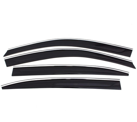 Auto Ventshade 794033 Ventvisor Low Profile Deflector 4 pc.; Smoke w/Chrome Trim;