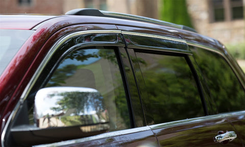 Auto Ventshade 794033 Ventvisor Low Profile Deflector 4 pc.; Smoke w/Chrome Trim;