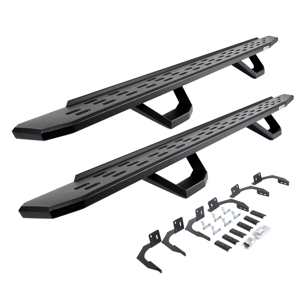 Go Rhino 6961068720PC RB30 Running Boards with Mounting Brackets, 2 Pairs Drop Steps Kit