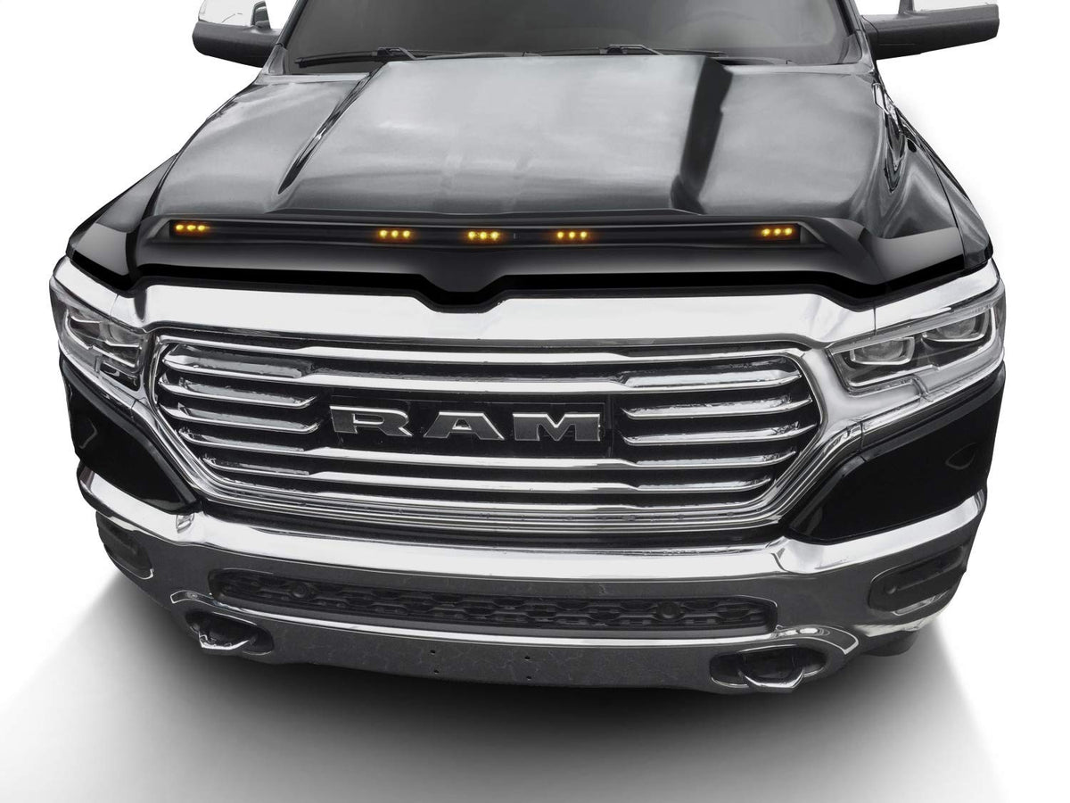 Auto Ventshade [AVS] Aeroskin Lightshield Hood Protector - Color Match | Low Profile, Diamond Black Crystal Pearl-Coat, 1 pc | 753163-PXJ | Fits 2019-2022 RAM 1500 (Excludes Rebel & TRX Models)