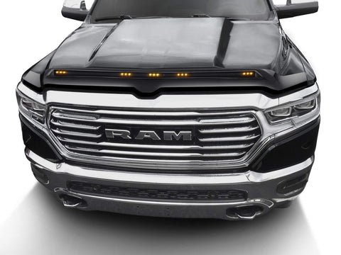 Auto Ventshade [AVS] Aeroskin Lightshield Hood Protector - Color Match | Low Profile, Diamond Black Crystal Pearl-Coat, 1 pc | 753163-PXJ | Fits 2019-2022 RAM 1500 (Excludes Rebel & TRX Models)