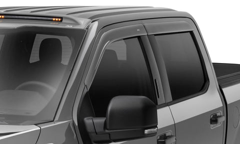 Auto Ventshade [AVS] Low Profile Ventvisor/Rain Guards - Color Match | Graphite Metallic | 894040-GPA | Fits 2015-2018 GMC Sierra, Double Cab