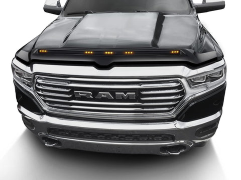 Auto Ventshade [AVS] Aeroskin Lightshield Hood Protector - Color Match | Low Profile, Diamond Black Crystal Pearl-Coat, 1 pc | 753163-PXJ | Fits 2019-2022 RAM 1500 (Excludes Rebel & TRX Models)