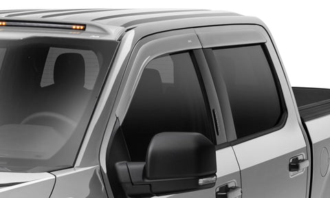 Auto Ventshade [AVS] Low Profile Ventvisor/Rain Guards - Color Match | Graphite Metallic | 894040-GPA | Fits 2015-2018 GMC Sierra, Double Cab