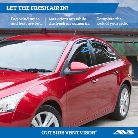 Auto Ventshade 94652 Original Ventvisor Window Deflector, 4 Piece
