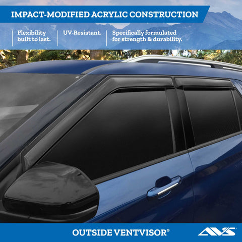 Auto Ventshade [AVS] Outside Mount Ventvisor | 2020-2023 Hyundai Kona- Smoke, 4 pc. | 94771