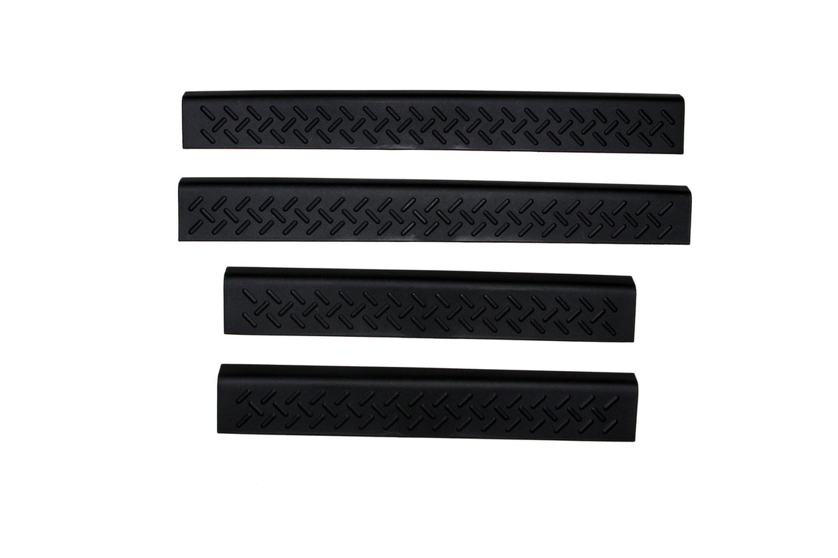 Auto Ventshade 91636 Stepshield Black Door Sill Protector 4-Piece Set For 2001-2007 Silverado/Sierra 1500 2001-2004 Silverado/Sierra 2500 2001-2006 Silverado/Sierra 2500HD/3500 2007 Silverado/Sierra 2500HD Classic With Crew Cab