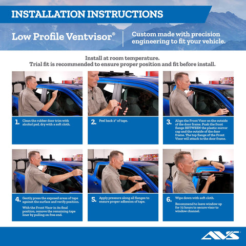 Auto Ventshade 894054 Low-Profile Ventvisor Window Deflector (Smoke, 4pc)
